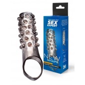 Дымчатая насадка на пенис с выпуклостями - 11 см. - Sex Expert - в Обнинске купить с доставкой