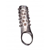 Дымчатая насадка на пенис с выпуклостями - 11 см. - Sex Expert - в Обнинске купить с доставкой