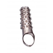 Дымчатая насадка на пенис с шипами и выпуклостями - 12 см. - Sex Expert - в Обнинске купить с доставкой