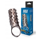 Дымчатая насадка на пенис с шипами и выпуклостями - 12,5 см. - Sex Expert - в Обнинске купить с доставкой