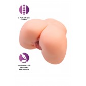 Телесный мастурбатор в форме попки с 2 любовными входами - No Name - в Обнинске купить с доставкой