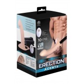 Телесный полый страпон с вибрацией Erection Agents - 24,1 см. - NMC - купить с доставкой в Обнинске