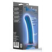 Синяя насадка с гладкой поверхностью Surrender 5.75 Inch Intermediate Pegging Dildo - 14,6 см. - Blush Novelties - купить с доставкой в Обнинске