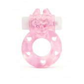 Розовое эрекционное виброкольцо в форме зайчика - 1137 - в Обнинске купить с доставкой