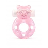Розовое эрекционное виброкольцо в форме мишки - 1137 - в Обнинске купить с доставкой