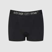 Черные трусики-боксеры для фиксации насадок Strap-on-me Harness Lingerie Allure - size M - Strap-on-me - купить с доставкой в Обнинске