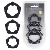 Набор из 3 эрекционных колец Beaded Silicone Cockring Set - Shots Media BV - в Обнинске купить с доставкой