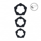 Набор из 3 эрекционных колец Beaded Silicone Cockring Set - Shots Media BV - в Обнинске купить с доставкой
