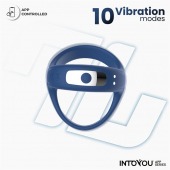 Синее интерактивное эрекционное виброкольцо Rank - Intoyou - в Обнинске купить с доставкой