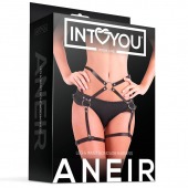 Черные стрепы на бёдра Aneir - Intoyou - купить с доставкой в Обнинске