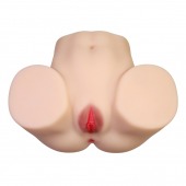 Телесный мастурбатор с 2 любовными отверстиями Olivia - Baile - в Обнинске купить с доставкой