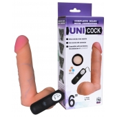 Фаллическая насадка Харнесс UNICOCK 6  с вибрацией - 18 см. - LOVETOY (А-Полимер) - купить с доставкой в Обнинске