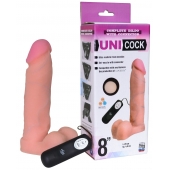 Фаллическая насадка Харнесс UNICOCK 8  с вибрацией - 20 см. - LOVETOY (А-Полимер) - купить с доставкой в Обнинске