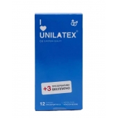 Классические презервативы Unilatex Natural Plain - 12 шт. + 3 шт. в подарок - Unilatex - купить с доставкой в Обнинске