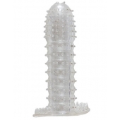 Гелевая прозрачная насадка c шипами - 12 см. - Toyfa Basic - в Обнинске купить с доставкой