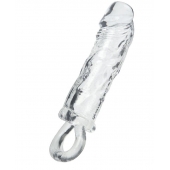 Прозрачная насадка с петлёй для фиксации - 14 см. - ToyFa - в Обнинске купить с доставкой