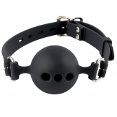 Силиконовый кляп-шар с отверстиями для дыхания Silicone Breathable Ball Gag Small - Pipedream - купить с доставкой в Обнинске