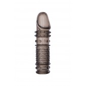 Дымчатая закрытая насадка ToyFa XLover с чешуйками и пупырышками - 13,5 см. - ToyFa - в Обнинске купить с доставкой