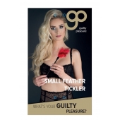 Пластиковая метелочка с красными пёрышками Small Feather Tickler - 32 см. - Blush Novelties - купить с доставкой в Обнинске
