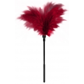 Пластиковая метелочка с красными пёрышками Small Feather Tickler - 32 см. - Blush Novelties - купить с доставкой в Обнинске