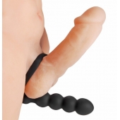 Насадка для двойного проникновения Double Fun Cock Ring with Double Penetration Vibe - XR Brands - в Обнинске купить с доставкой