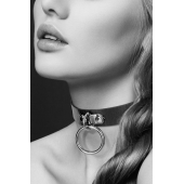 Узенький ошейник из полиуретана с кольцом - Bijoux Pour Toi - купить с доставкой в Обнинске