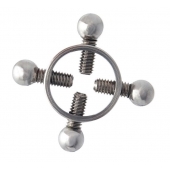 Серебристые зажимы для сосков на винтах - ToyFa - купить с доставкой в Обнинске