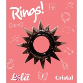 Чёрное эрекционное кольцо Rings Cristal - Lola Games - в Обнинске купить с доставкой