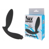 Чёрный вибростимулятор простаты Sex Expert Vibe Pleasure - Sex Expert - в Обнинске купить с доставкой