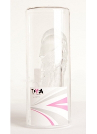 Прозрачная гелевая насадка с клиторальным отростком - 13 см. - Toyfa Basic - в Обнинске купить с доставкой