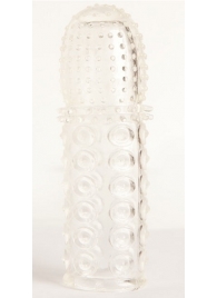 Прозрачная закрытая гелевая насадка - 13,5 см. - Toyfa Basic - в Обнинске купить с доставкой