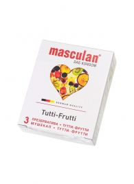 Жёлтые презервативы Masculan Ultra Tutti-Frutti с фруктовым ароматом - 3 шт. - Masculan - купить с доставкой в Обнинске