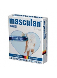 Ультратонкие презервативы Masculan Ultra Fine с обильной смазкой - 3 шт. - Masculan - купить с доставкой в Обнинске