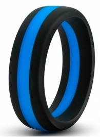 Черно-синее эрекционное кольцо Silicone Go Pro Cock Ring - Blush Novelties - в Обнинске купить с доставкой