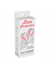 Пудра для игрушек Love Protection с ароматом клубники со сливками - 30 гр. - Lola Games - купить с доставкой в Обнинске