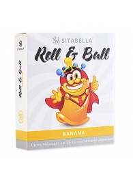 Стимулирующий презерватив-насадка Roll   Ball Banana - Sitabella - купить с доставкой в Обнинске