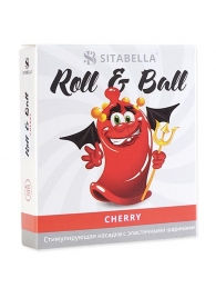 Стимулирующий презерватив-насадка Roll   Ball Cherry - Sitabella - купить с доставкой в Обнинске