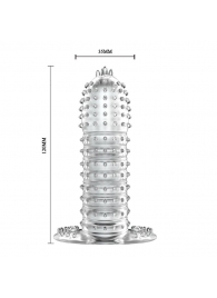 Закрытая прозрачная насадка Crystal sleeve - 12 см. - Erowoman-Eroman - в Обнинске купить с доставкой