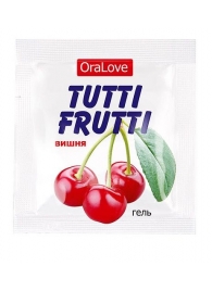 Пробник гель-смазки Tutti-frutti с вишнёвым вкусом - 4 гр. - Биоритм - купить с доставкой в Обнинске
