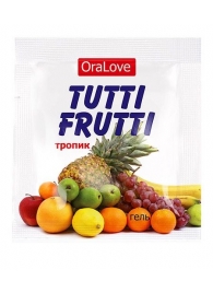 Пробник гель-смазки Tutti-frutti со вкусом тропических фруктов - 4 гр. - Биоритм - купить с доставкой в Обнинске