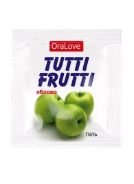 Пробник гель-смазки Tutti-frutti с яблочным вкусом - 4 гр. - Биоритм - купить с доставкой в Обнинске