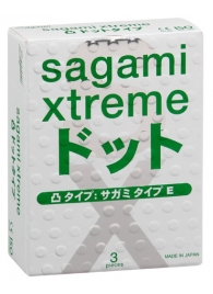 Презервативы Sagami Xtreme SUPER DOTS с точками - 3 шт. - Sagami - купить с доставкой в Обнинске