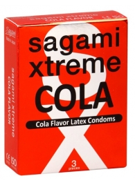 Ароматизированные презервативы Sagami Xtreme COLA - 3 шт. - Sagami - купить с доставкой в Обнинске