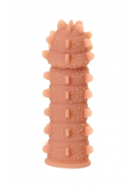 Телесная реалистичная насадка KOKOS Extreme Sleeve 04 с дополнительной стимуляцией - 12,7 см. - KOKOS - в Обнинске купить с доставкой