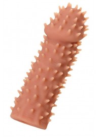 Телесная реалистичная насадка KOKOS Extreme Sleeve 07 с дополнительной стимуляцией - 12,7 см. - KOKOS - в Обнинске купить с доставкой