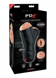 Мастурбатор в колбе с двумя тоннелями Double Penetration Vibrating Stroker - Pipedream - в Обнинске купить с доставкой