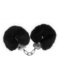 Черные меховые наручники Love с ключиками - Baile - купить с доставкой в Обнинске