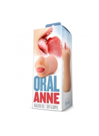 Телесный мастурбатор-ротик с язычком Oral Anne - Blush Novelties - в Обнинске купить с доставкой