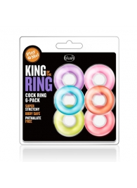 Набор из 6 эрекционных колец King of the Ring - Blush Novelties - в Обнинске купить с доставкой