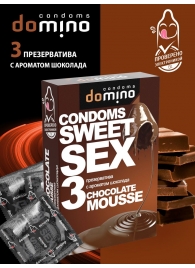 Презервативы для орального секса DOMINO Sweet Sex с ароматом шоколадного мусса - 3 шт. - Domino - купить с доставкой в Обнинске